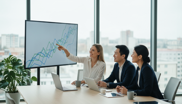 Zespół ekspertów agencji reklamowej Mayko analizujący kampanie Meta Ads w nowoczesnym biurze w Białymstoku